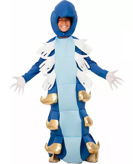 Blauw Rupskostuum voor Kinderen, Maat: 7–9 jaar (122–138 cm)