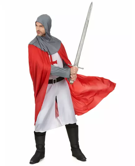 Déguisement chevalier croisé médiéval homme, Taille: Medium/Large, image 2