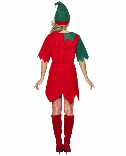 Déguisement elfe bicolore femme Noël, Taille: Small, image 2