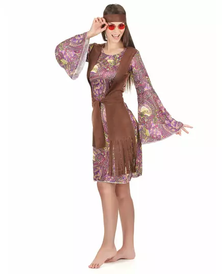 Retro hippie psychedelische outfit voor vrouwen, Maat: Small/Medium, image 2