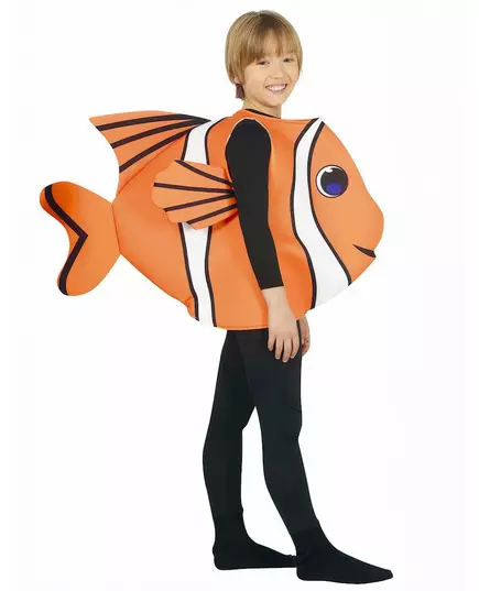 Déguisement poisson clown enfant, Taille: 9 ans (125–135 cm)