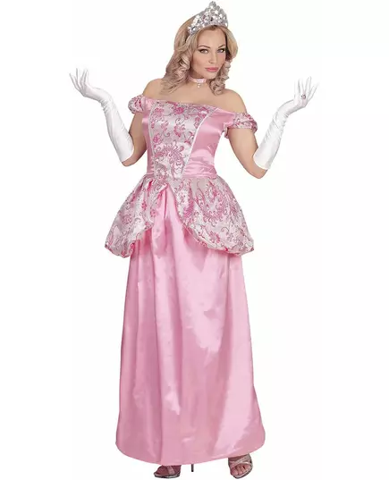 Déguisement princesse rose pâle femme, Taille: Medium