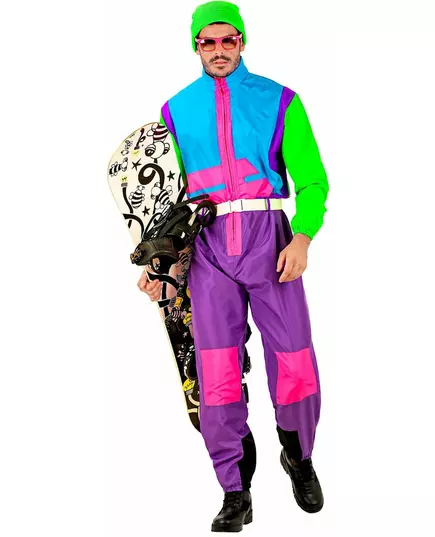 Neon snowboardkostuum voor volwassenen, Maat: Medium