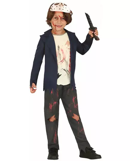 Machete Moordenaar Kostuum Kinderen, Maat: 9 jaar (125–135 cm)