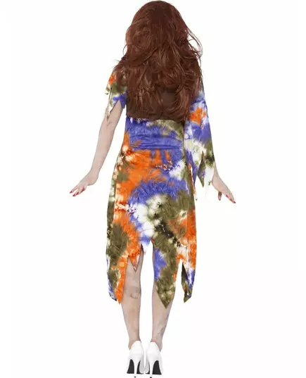 Déguisement zombie hippie femme Halloween, Taille: Small, image 2