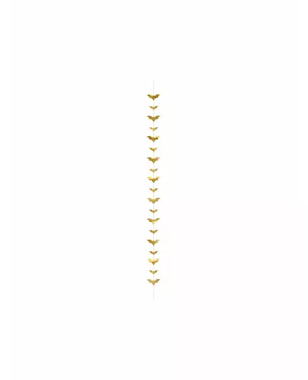 Metallic gouden vleermuis slinger 150 x 11 cm, image 2
