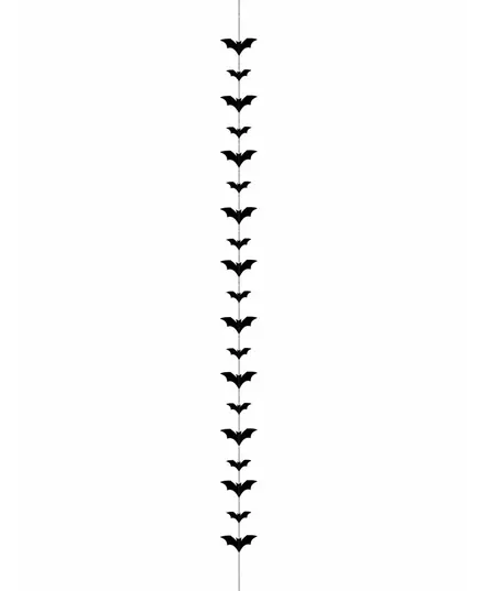 Zwarte vleermuis slinger 150 x 11 cm, image 2