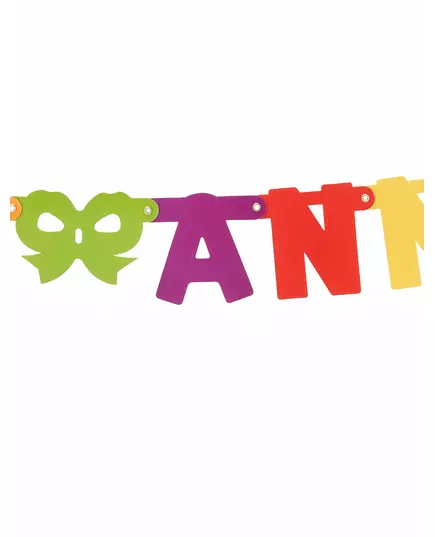 Guirlande Joyeux anniversaire découpée colorée, image 2