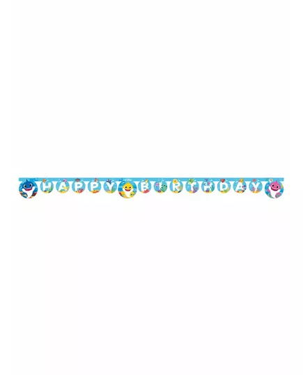 Guirlande en papier Happy Birthday Baby Shark™ 2 m, image 2