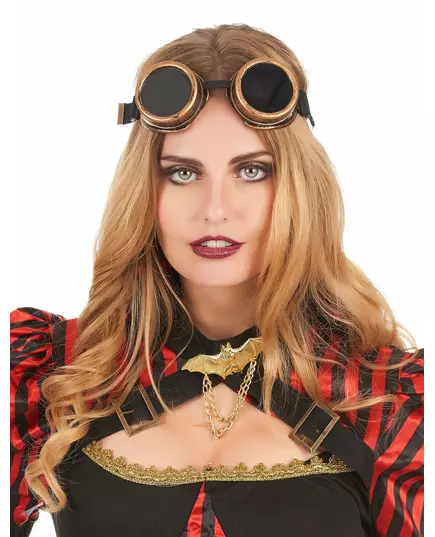 Lunettes aviateur cuivre steampunk adulte, image 2