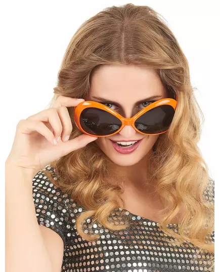 Lunettes disco adulte orange, image 2