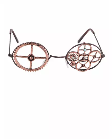 Bronzen ronde Steampunk bril, image 2