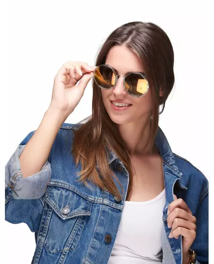 Lunettes rondes rétro métalliques argentéesadulte, image 2