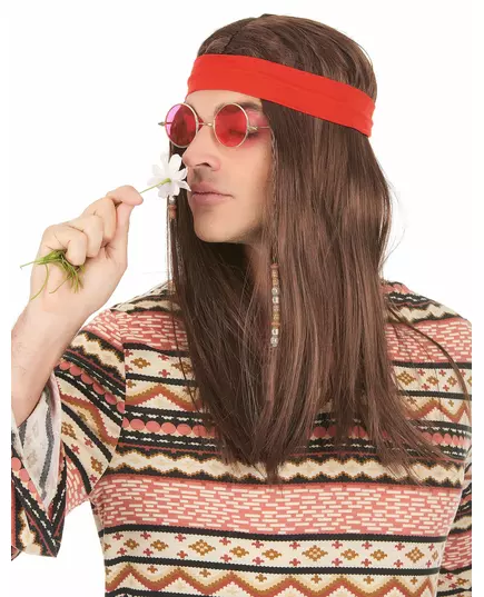 Piraat of hippie pruik voor volwassenen, image 2