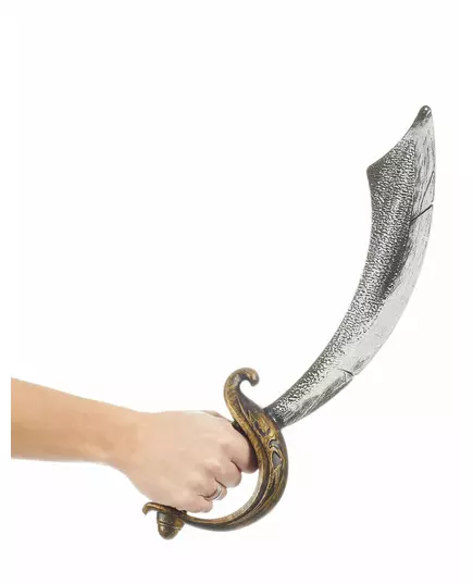 Zilverkleurige en goudkleurige piraten sabel, image 2