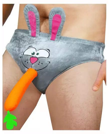 Slip humoristique tête de lapin, image 2