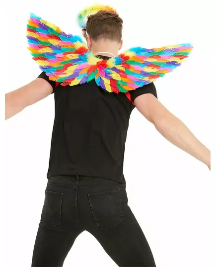 Vleugels met regenboogveren voor volwassenen, image 2