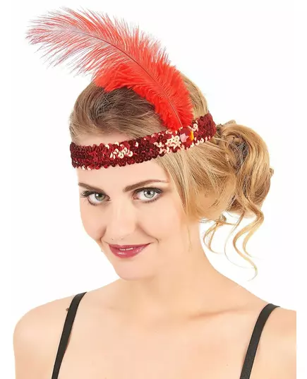 Rode charleston hoofdband voor vrouwen, image 2