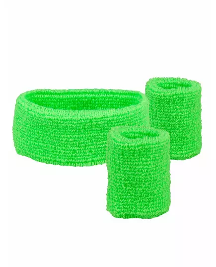 Bandeau et poignets verts 80's adulte, image 2