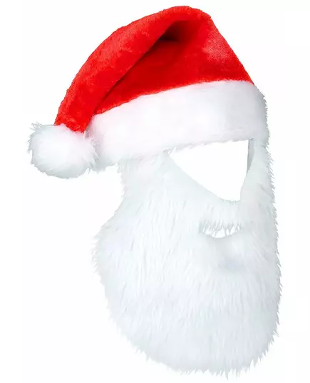 Bonnet Père Noël avec barbe adulte Noël, image 2