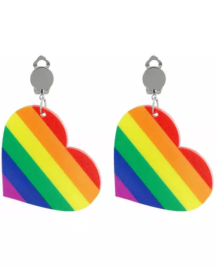 Regenboog hart oorbellen, image 2