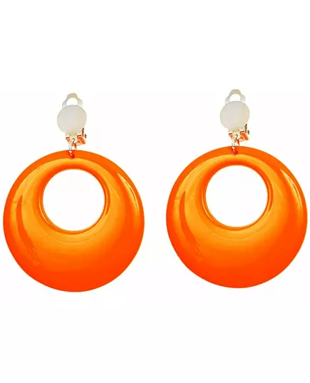 Boucles d'oreilles orange fluo adulte, image 2