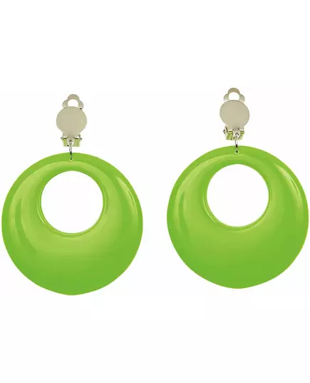 Boucles d'oreilles verte fluo adulte, image 2