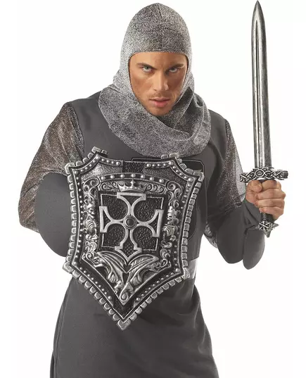 Bouclier et Epée chevalier croisé adulte en plastique, image 2