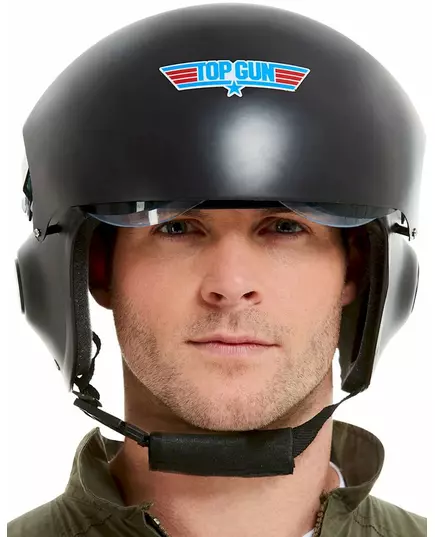 Casque Top Gun™ Deluxe noir adulte, image 2