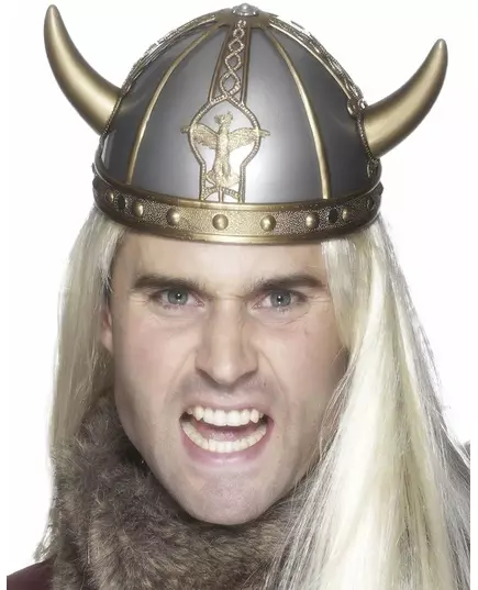 Blauw met gouden vikingshelm kinderen, image 2