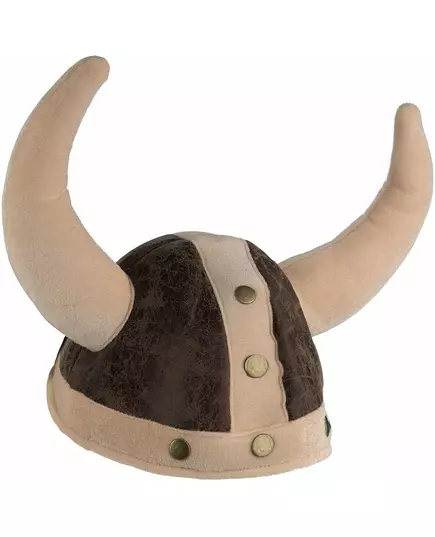 Bruine soepele viking helm voor volwassenen, image 2