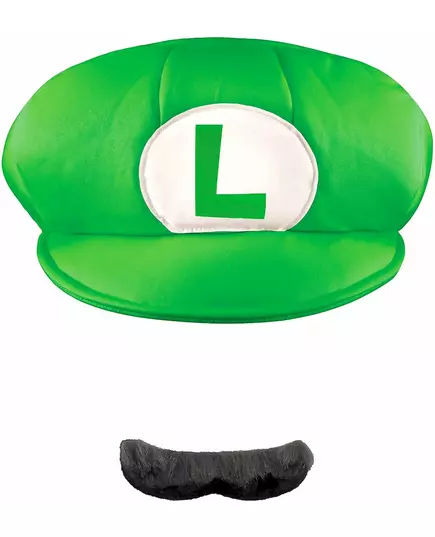 Casquette et Moustache Luigi™ Adulte, image 2