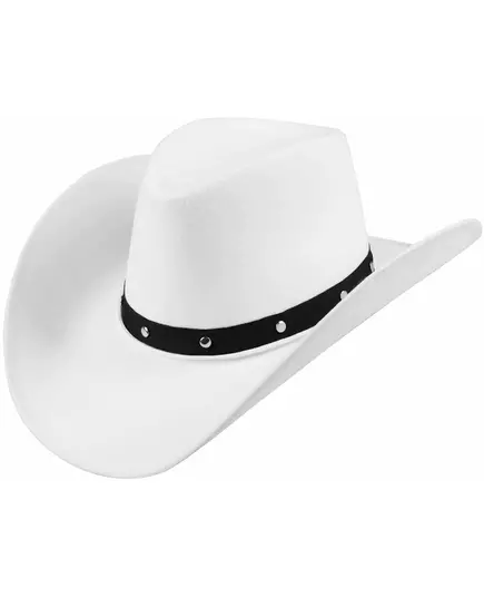 Wit cowboy hoed voor volwassenen, image 2
