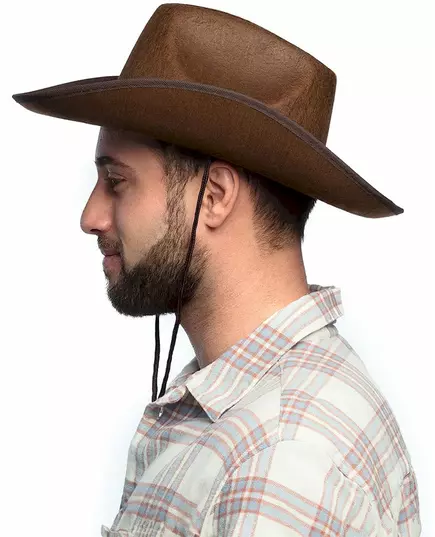 Bruin cowboy hoed volwassenen, image 2