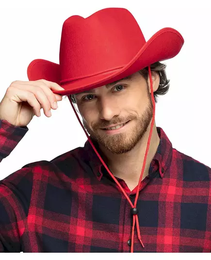 Rode cowboy hoed voor volwassenen, image 2