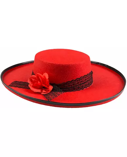 Chapeau danseuse espagnole rouge femme, image 2