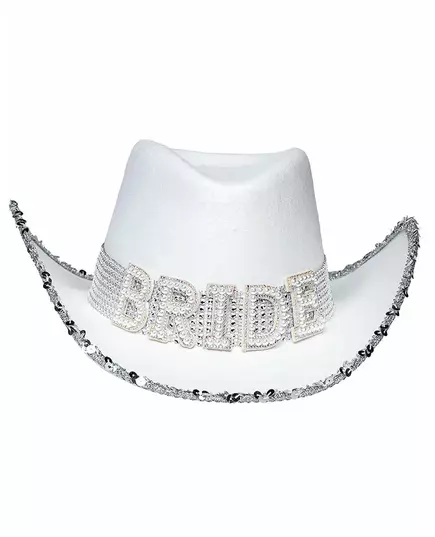 Chapeau de cowboy à strass Bride adulte, image 2