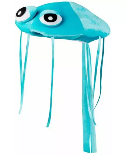 Chapeau méduse bleue en peluche adulte, image 2