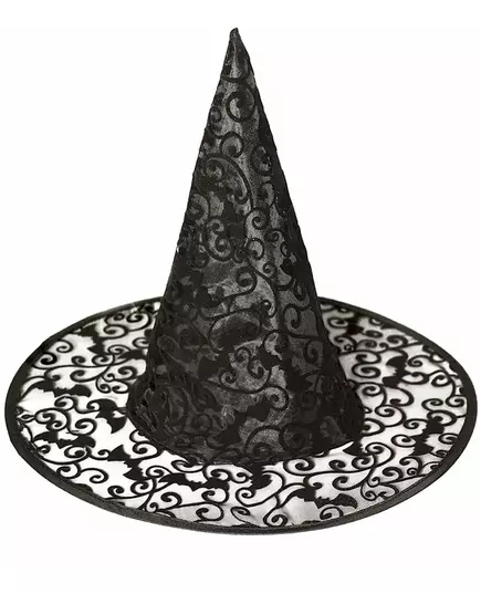 Chapeau sorcière dentelle adulte Halloween, image 2