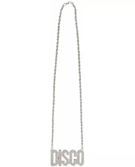 Zilverkleurige disco ketting voor volwassenen, image 2