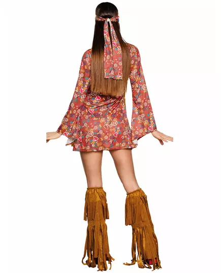 Déguisement hippie Peace à franges femme, Taille: Small/Medium, image 2