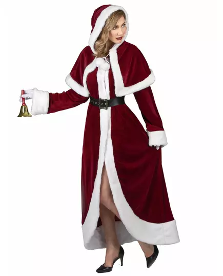 Déguisement de Mère Noël Super Luxe adulte, Taille: Medium, image 2