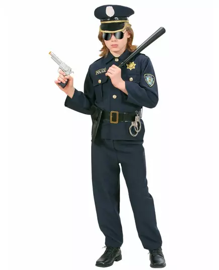 Politie agent kostuum voor jongens, Maat: 8–10 jaar (140 cm), image 2