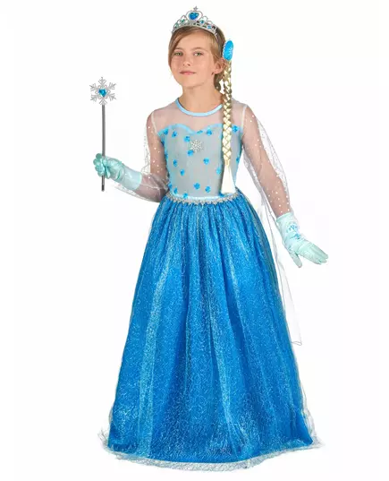 Déguisement et accessoires de princesse des glaces bleue fille, Taille: 10–12 ans, image 2