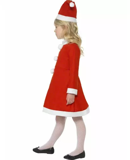 Déguisement Mère Noël robe pompons fille, Taille: 10–12 ans (145/158 cm), image 2