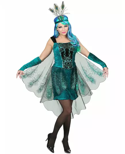 Déguisement paon majestueux femme, Taille: Small, image 2