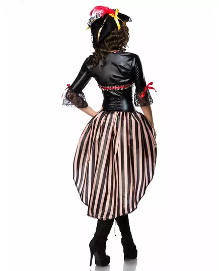 Sexy luxe rood korset piratenkostuum voor dames, image 2