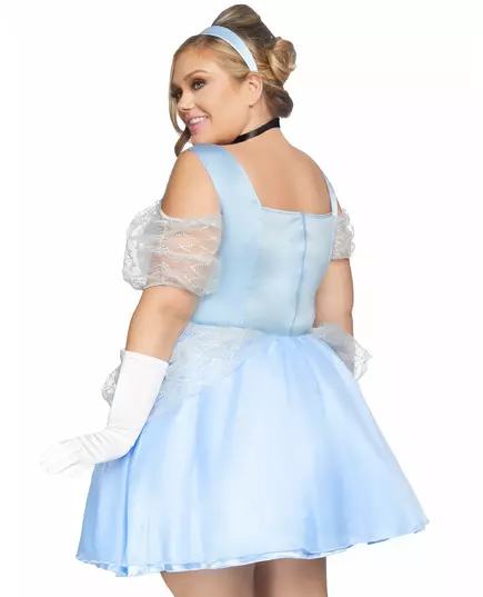 Déguisement princesse bleue grande taille femme, Taille: X-Large/XX-Large (48–52), image 2