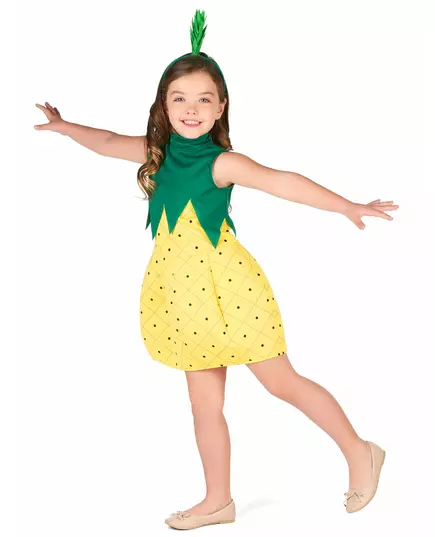 Déguisement robe ananas fille, Taille: 5–6 ans (S), image 2