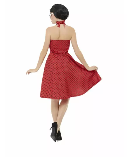 Rood rockabilly-kostuum uit de jaren 50 voor dames, Maat: Small, image 2